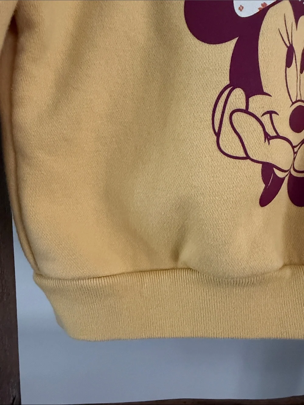 GAP Yellow Minnie Mouse Hooded Sweatshirt with Ear Details